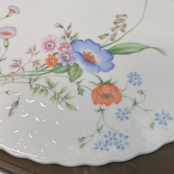 Mikasa Bone China Something Blue Cake Plate & Server Set In Box Narumi Japan - Picture 6 of 12